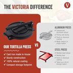 Victoria Cast Iron Tortilla Press, Tortilla and Roti Maker, Made in Colombia, 6.5 Inches - Image 4