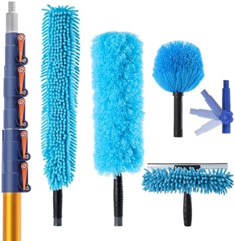 36 Foot High Reach Duster Kit with 7-30FT Extension Pole by SHINMING