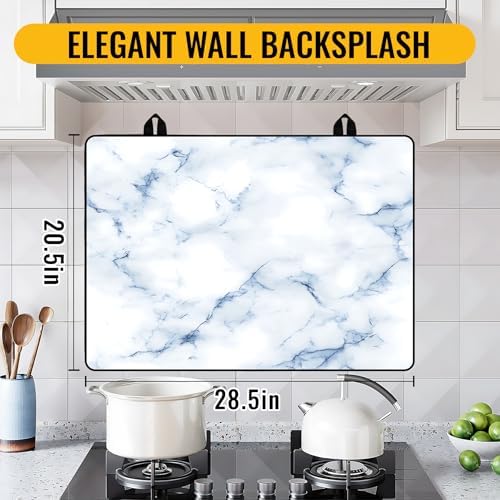 Stove Top Cover for Electric Stove,Glass Stove Top Cover, Heat Resistant Glass Cooktop Cover, Stovetop Protector, Kitchen Decor, Dish Drying Mats Cover for Ceramic Washer Top 28.5x20.5 inch - Image 2