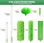 dusters for Cleaning extendable Long Handle，Webster Cobweb Duster with Extension Pole，Spider Web Remover Brush with Pole，Outdoor Web Cleaner Outside for use on Ceilings, cabinets, Walls, Light - Image 3