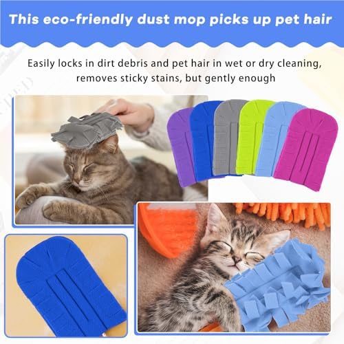 6 Pcs Reusable Duster Refills Washable Pads, Elegant Color - Image 5
