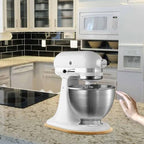 Sliding Mat for Kitchen aid 4.5-5 Qt Stand Mixer with 1Pc Cord Organizer and 3Pcs Attachment Holder for Kitchen Appliance Slider Counter, Moving Tray (Bamboo, Natural) - Image 5