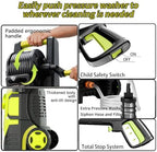 5000 Max Pressure Washer with Adj-8-Level Touch Screen, 34" Tall Power Washer, 35ft Power Cord w/GFCI, Inlet Hose&Filter&500mlFoam Cannon for Cars/Fences/Driveways/Home Cleaning，Yellow - Image 5