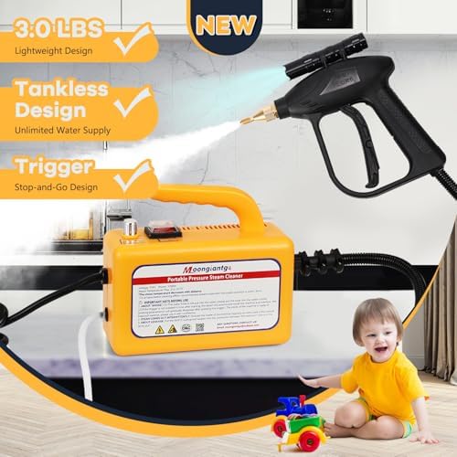 Moongiantgo 1700W Handheld Steam Cleaner Powerful Steamer for Cleaning - Image 3