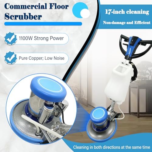1100W Floor Buffer Polisher Machine φ17" Single Pad 175RPM 110V - Image 3