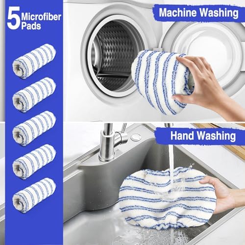 Microfiber Mops for Floor Cleaning,Hardwood Floor Mop with 5 Reusable Pads - Image 6
