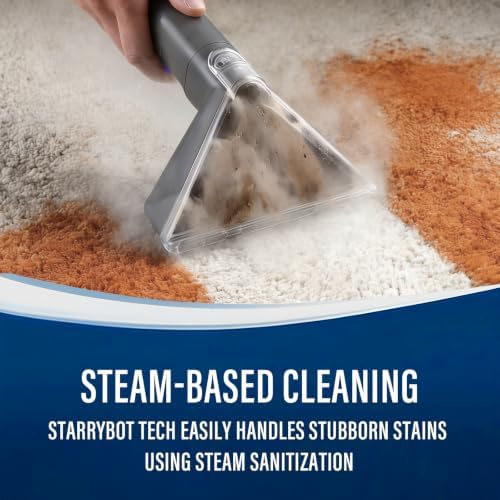 Starrybot Portable Carpet Cleaner with Steam, 18Kpa Spot Cleaner(violet) - Image 6
