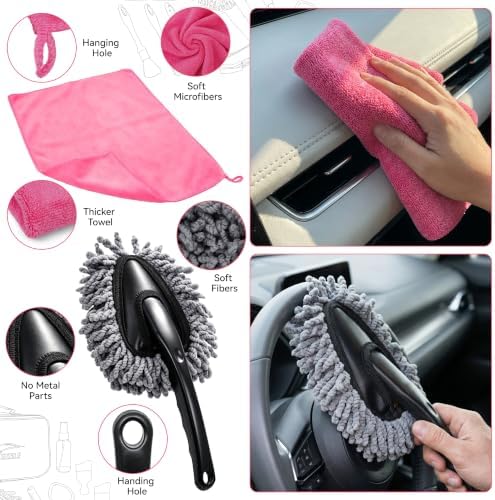 Car Interior & Windshield Cleaner Tool, 16Pcs Car Detailing Kit - Image 4