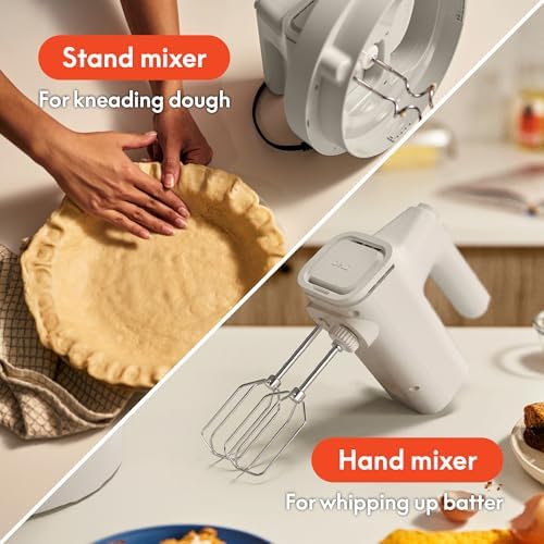 bella 3.5 Qt Hand & Stand Mixer, 2 in 1 Electric Mixer with Bowl, Oatmilk - Image 3