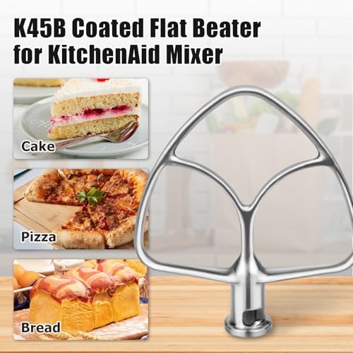 Stainless Steel K45B Coated Flat Beater for KitchenAid 4.5-5 Qt Mixer Paddle Attachment Flat Beater Fits Stand Mixer Bowls For KitchenAid 4.5-5 Quart Bowls, Kitchenaid Paddle Attachment - Image 2