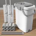 JOYMOOP Mop and Bucket Set for Floor and Wall Cleaning, Commercial and Household Use, Flat Mop System with 60" Dual Mops + 8 Pads by JOYMOOP
