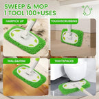 Sweeper Mop System with 3 Reusable Microfiber Mop Pads - Image 2