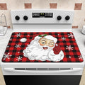 Santa Claus Stove Top Cover for Electric Stove 28" x 20" Kitchen Christmas Decor Glass Flat Top Stove Mat Oven Induction Cooktop Mat Winter Home Decor by KIYIYZER