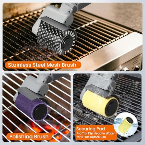 Electric Grill Brush, Cordless Grill Cleaning Kit for Outdoor - Image 4