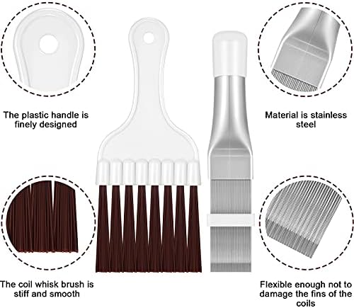 Boao 6 Pieces Air Conditioner Condenser Fin Comb and Fin Cleaning Brush - Image 4