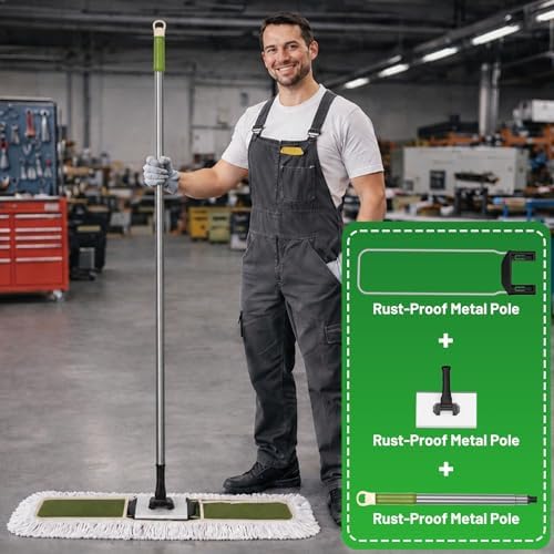 36" Commercial Dust Mop for Janitor: Dust Broom for Hardwood Floor Cleaning - Image 2