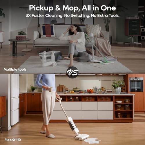 dreame FloorX 110 Plus Wet Dry Mop, Cordless Wet Dry Cleaner, Eletric Mop - Image 2