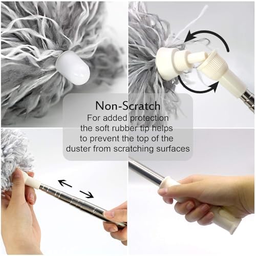 UIMO Microfiber Ceiling Fan Cleaner with 30–100" Telescopic Pole - Image 2