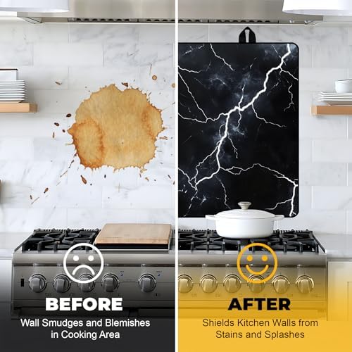 Stove Top Cover for Electric Stove,Glass Stove Top Cover, Heat Resistant Glass Cooktop Cover, Stovetop Protector, Kitchen Decor, Dish Drying Mats Cover for Ceramic Washer Top 28.5x20.5 inch - Image 5