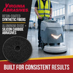 Black Floor Maintenance Pads, Heavy-Duty Stripping & Scrubbing, 17", 5 Pack - Image 3