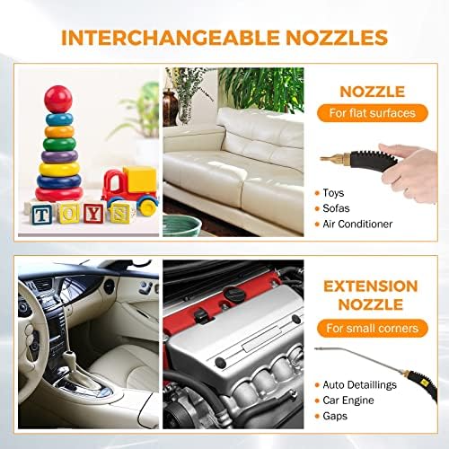 BEAMNOVA Power Car Steamer for Auto Detailing High Pressure Handheld Steam Cleaner with 1.4L 0.37Gal Water Tank 2500W Portable Electric Steam Cleaning Machine Home Use Kitchen Floors Tools - Image 5