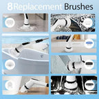 Dreazu - Replaceable Brush Heads - Scrubber Brush for Bathroom, Kitchen, Tile Grout, Bathtub, Shower, Sink, Toilet & Car Cleaning - Image 3