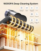 Mattress Vacuum Cleaner with 275nm UV-C Light & 149℉ Heat, 16Kpa Powerful Suction Bed Vacuum for Pet Hair & Dander, Smart Dust Sensor, Anion & Aromatherapy, Corded for Bed, Sofa, Couch, Purple - Image 4
