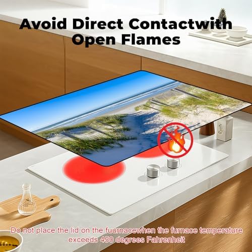 Heat-resistant Stove Top Cover - 28.5" X 20.5" Cooktop Protector Covers, Scratch-resistant Washable Pad Kitchen Countertop Mat (Blue Sky, 28.5" x 20.5") - Image 3