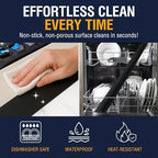 Extra Long Silicone Stove Gap Cover - Heat Resistant and Easy to Clean Stovetop Cooktop Counter Gap Filler Seal Between Stove and Counter, Kitchen Range Oven Top Crumb Catcher (25 Inch, 2 Pack, Black) - Image 7