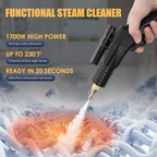 1700W Pressurized Steam Cleaner,Heavy Duty Portable Steamer for Car Detailing, High Temp, Home Use, Floor, Upholstery, Grout 110V with 12 pcs Accessories - Image 2
