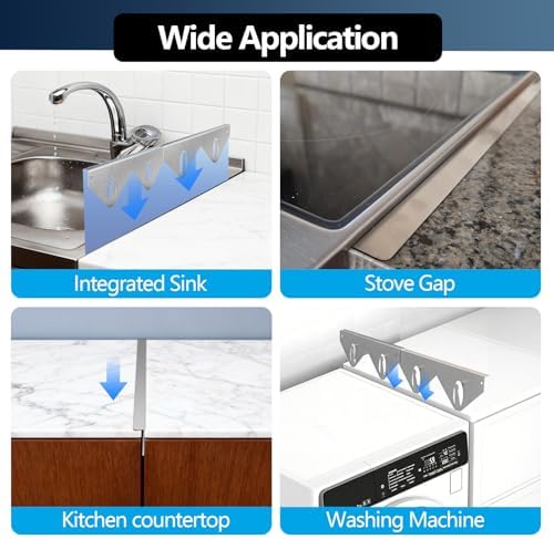 2 Pack 14.9"-29.5" Adjustable Stainless Steel Stove Gap Covers - Image 6