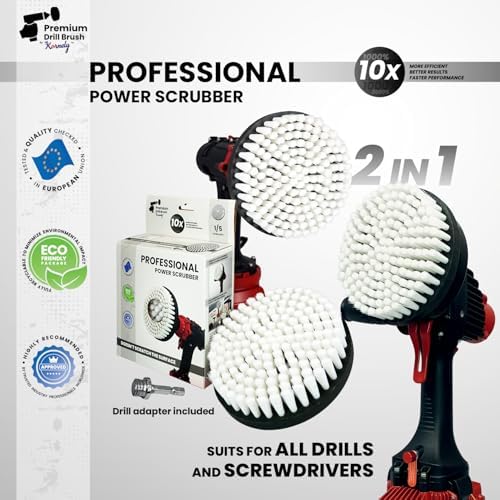 Premium Drill Brush Professional– 2in1 for Drills & Angle Grinders Extra-Soft 6in White | Scratch-Free Cleaning Brush for Carpet, Upholstery, Leather Seats, Glass, Furniture and Car Interior - Image 5