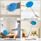 DRQ Ceiling Fan Cleaner Duster with 13-81 in Extension Pole, Blue, 2 Pack - Image 6