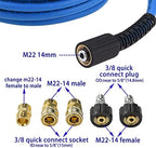 FIXFANS Pressure Washer Hose 50 FT X 1/4", Kink Resistant Power Washer Hose - Image 3