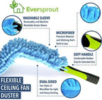 EVERSPROUT Fan Duster (Attachment Only), Bendable Microfiber Cleaner - Image 3