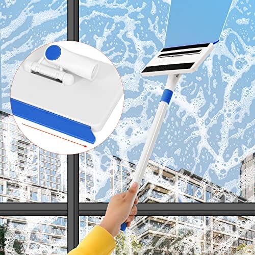 Baseboard Cleaner Tool with Handle, Wall Cleaner with Extendable Long Handle ,Door Frame Cleaning Tool Including 4 Reusable Cleaning Pads. Quick Clean Baseboard Cleaning, Ceiling and Wall. - Image 6