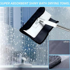 Shiny Towel Wipes Cleaning Cloths 3pcs Replacement Microfiber Towel for Disposable Dust Mop, Super Absorbent Shiny Shower Wipes Cleaning Cloths for Window Bathroom Car Mirror (3pcs Squeegee Refill) - Image 3