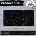 4 Pcs Fluorescent Light Covers with 40 Magnets Decorative for Classroom Ceiling Light 4 x 2 Feet Magnetic Light Covers Filter Easy Install for Office Hospitals & Home Drop Ceiling Supplies (Star) - Image 2