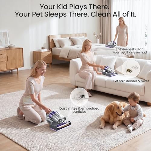 Bed Vacuum Cleaner, 20kPa, 253.7nm UV-C Light, Ultrasonic,149°F Heating - Image 6