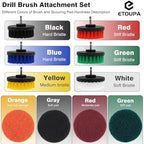30 Piece Drill Brush Attachments Set, Scrub Pads & Sponge & Wire Brush for Drill, Power Scrubber Brush with Extend Long Attachment, Drill Scrubber Brush Kit for Bathroom, Floor, Car, Grout - Image 3