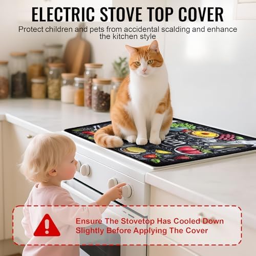 Stove Top Cover for Electric Stove, Glass Stove Top Cover, 28.5x20.5 inch - Image 3
