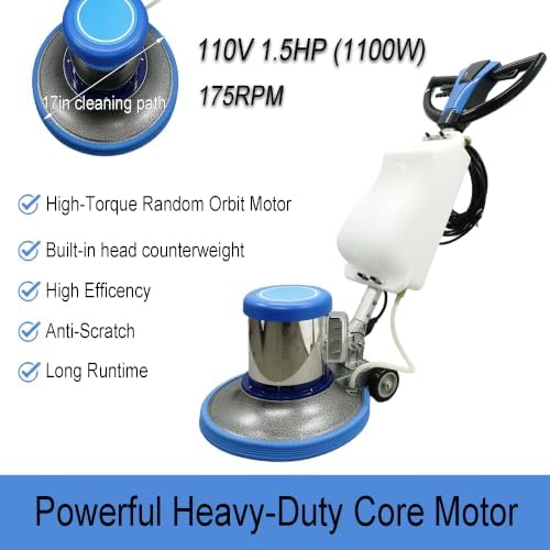 17" Heavy Duty Commercial Floor Buffer Polisher 175RPM 110V 1100W - Image 4