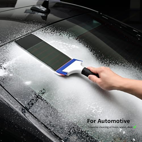 EHDIS 2PCS Double Edge Blade Small Rubber Squeegee 5-inch Handy Window Shower Squeegee Auto Water Blade for Car Windshield, Window, Mirror, Glass Door, Ice Snow Removal Scraper Tool - Image 5