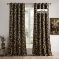 StangH Gold 100% Blackout Floral Velvet Curtains 108 Inch 2 Panels by StangH