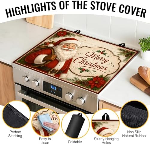 NYZE Christmas Stove Top Covers for Gas Burners Decorative Stove Cover - Image 2