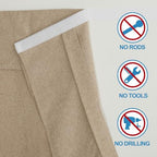 RYB HOME Linen Blended French Door Window Curtains, Glass Door Blinds - Image 3
