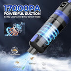 Handheld Vacuum Cordless Rechargeable 2-Speed Modes| 3-in-1 Portable Cordless Vacuum Cleaner with Charging Dock, for Car Home Office and Pet Hair（Blue） - Image 2