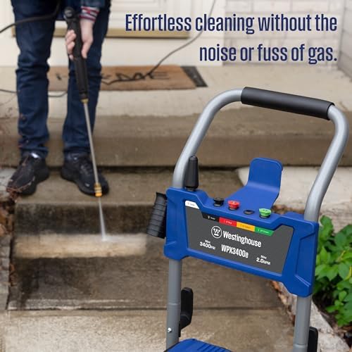 Westinghouse WPX3400e Electric Pressure Washer, 3400 Max PSI and 2.0 Max GPM, Brushless Motor, Onboard Soap Tank, Spray Gun and Wand, 5 Nozzle Set, for Cars/Fences/Driveways/Homes/Patios/Furniture - Image 5