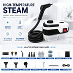 Handheld Steam Cleaner,High Pressure Steam Cleaner With 18pcs Accessories,40.6 Oz Water Tank,6-Level Adjustable Steam And 10s Heat-Up,Home Steam Cleaner For Floor Furniture Car Cleaning - Image 5