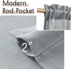 jinchan Lien Tier Curtains and Valances, 26x24, 3 Panels, Grey - Image 6